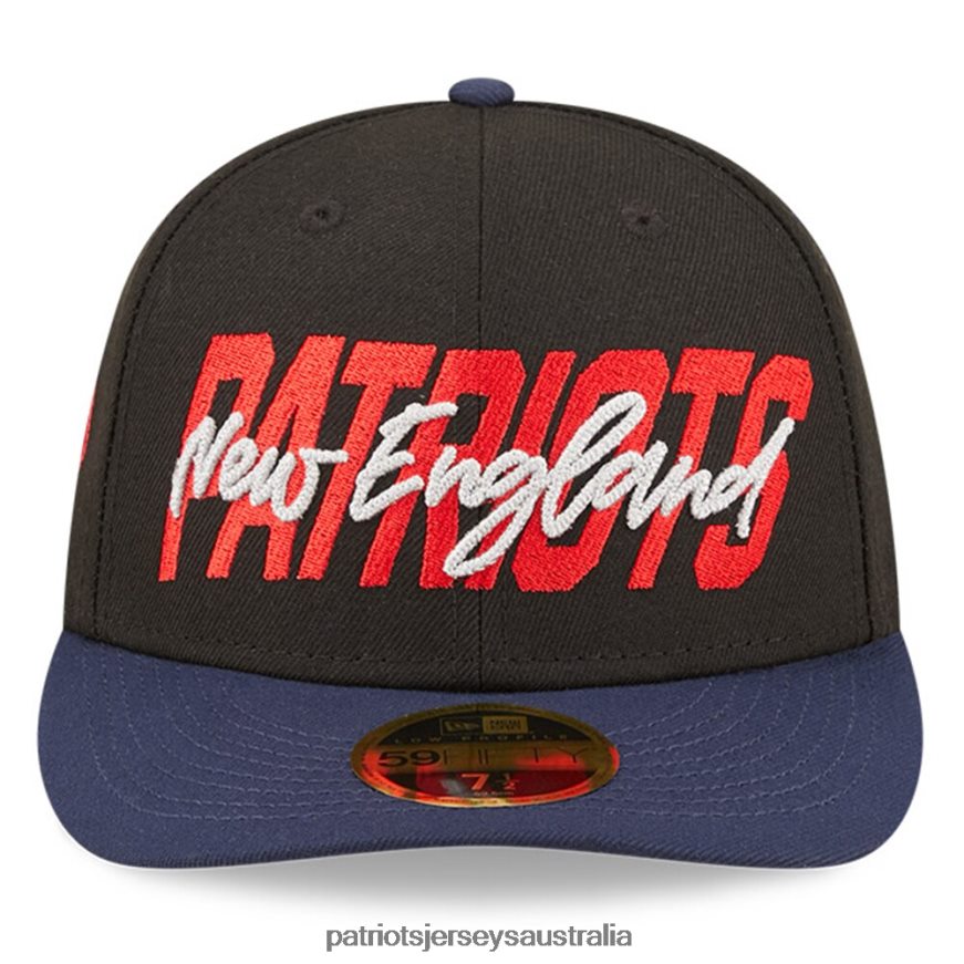 Men New Era Black/Navy 2022 NFL Draft Low Profile 59FIFTY Fitted Hat ZZ06V2341 Patriots Jersey Accessories