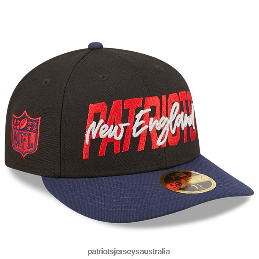 Men New Era Black/Navy 2022 NFL Draft Low Profile 59FIFTY Fitted Hat ZZ06V2341 Patriots Jersey Accessories