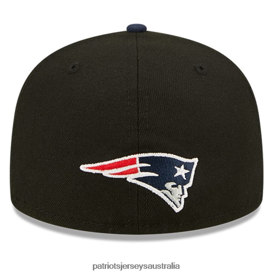 Men New Era Black/Navy 2022 NFL Draft On Stage 59FIFTY Fitted Hat ZZ06V2318 Patriots Jersey Accessories