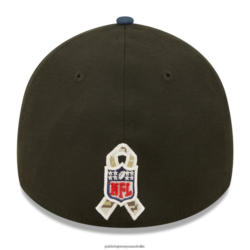 Men New Era Black/Navy 2022 Salute To Service 39THIRTY Flex Hat ZZ06V2236 Patriots Jersey Accessories