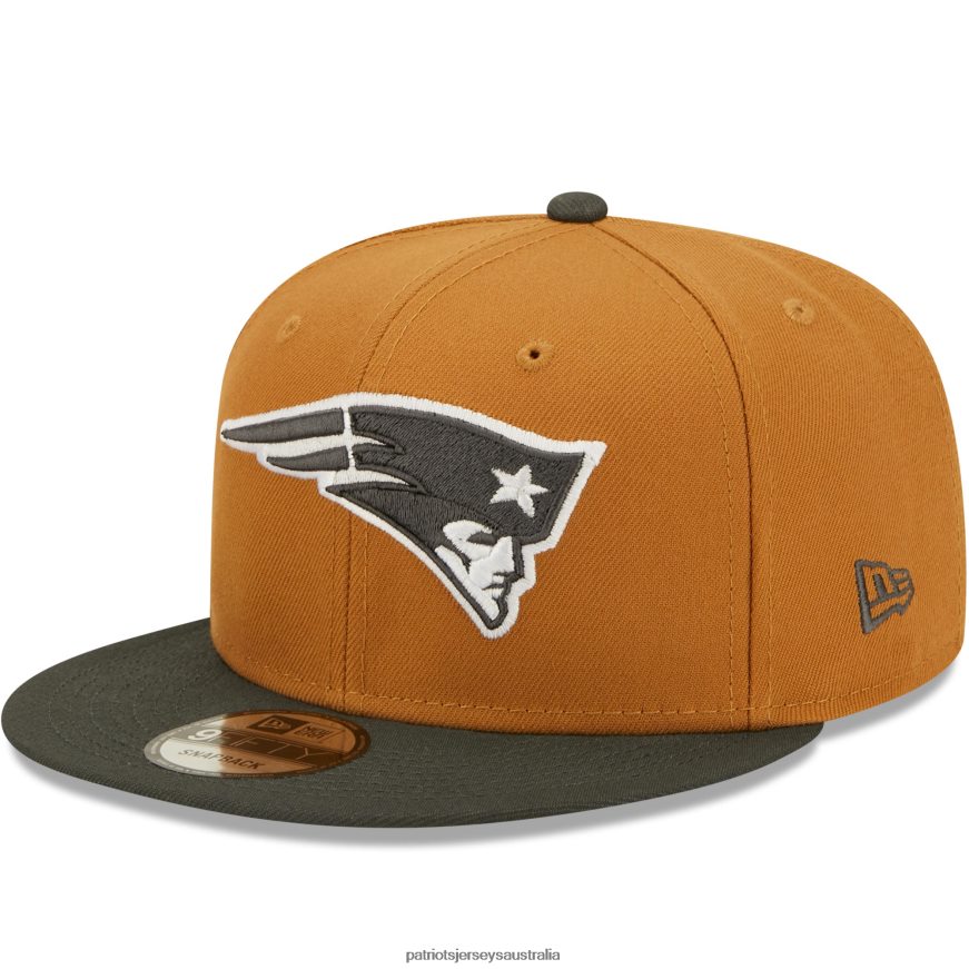 Men New Era Bronze/Graphite Color Pack Two-Tone 9FIFTY Snapback Hat ZZ06V2209 Patriots Jersey Accessories