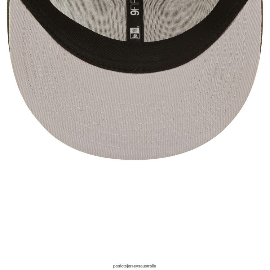 Men New Era Camo/Olive Historic Logo Trucker 9FIFTY Snapback Hat ZZ06V2274 Patriots Jersey Accessories