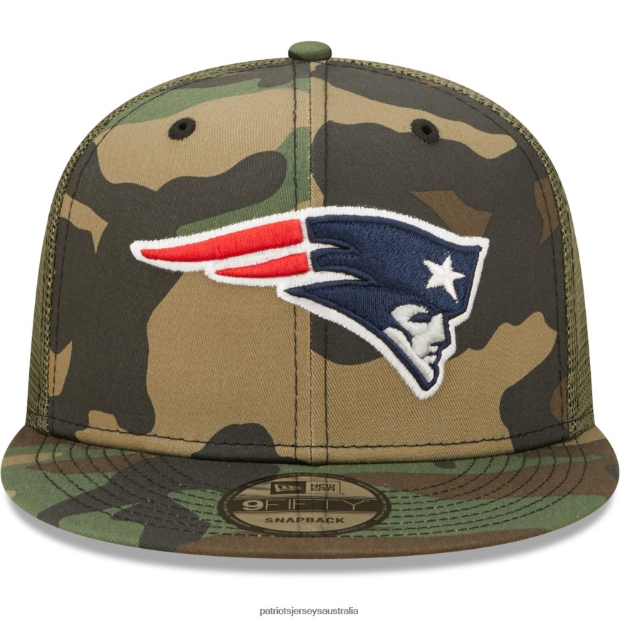 Men New Era Camo/Olive Trucker 9FIFTY Snapback Hat ZZ06V2164 Patriots Jersey Accessories