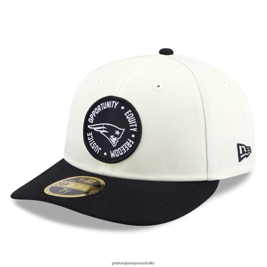 Men New Era Cream/Black 2022 Inspire Change 59FIFTY Low Profile Fitted Hat ZZ06V2298 Patriots Jersey Accessories