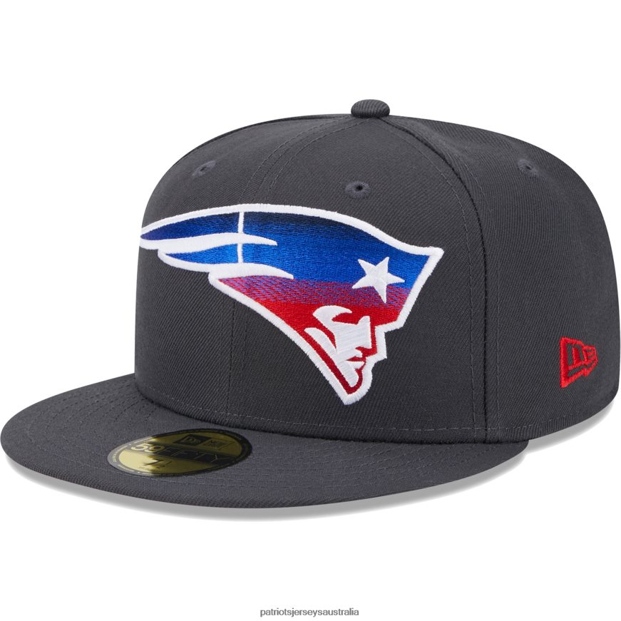 Men New Era Graphite Color Dim 59FIFTY Fitted Hat ZZ06V2227 Patriots Jersey Accessories