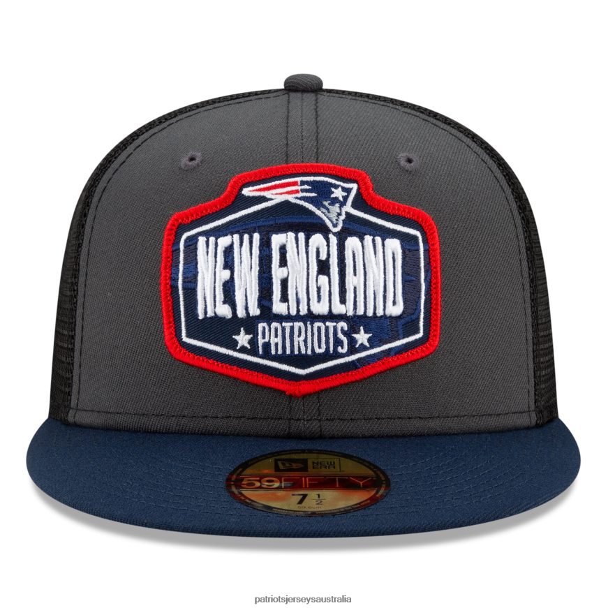 Men New Era Graphite/Navy 2021 NFL Draft On-Stage 59FIFTY Fitted Hat ZZ06V2358 Patriots Jersey Accessories