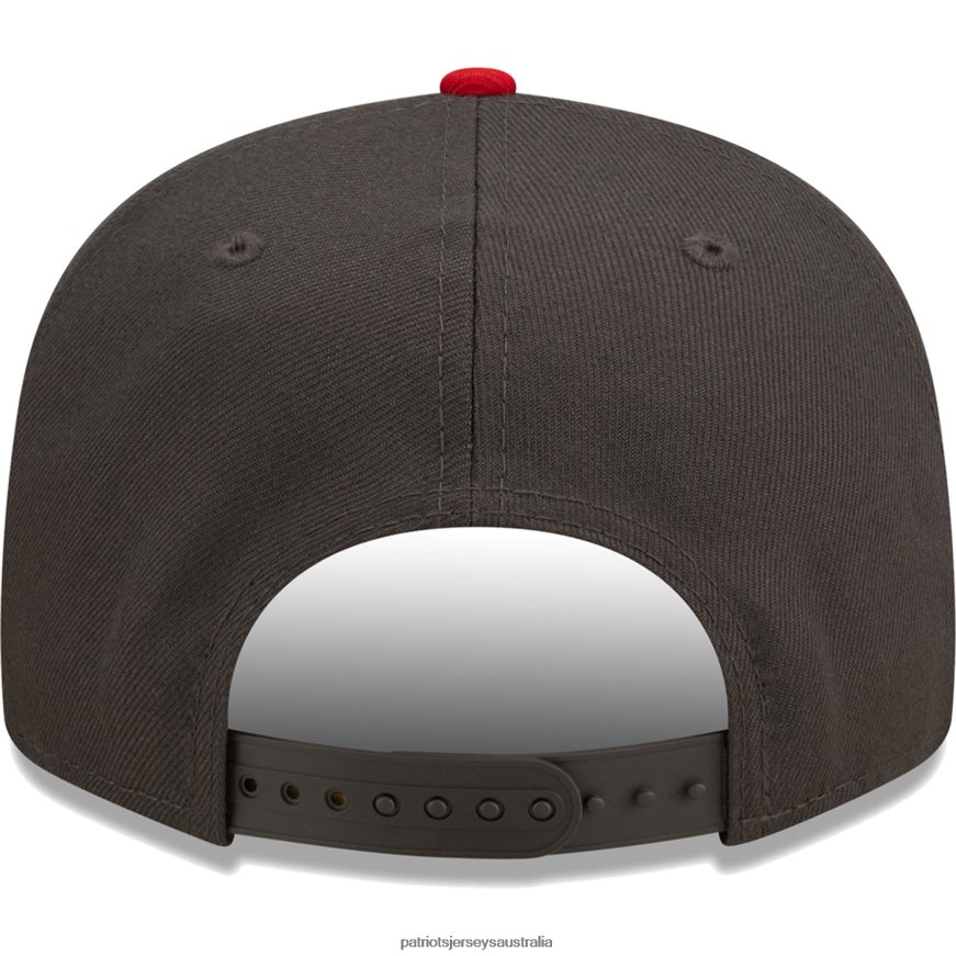Men New Era Graphite/Scarlet Two-Tone Color Pack 9FIFTY Snapback Hat ZZ06V2258 Patriots Jersey Accessories