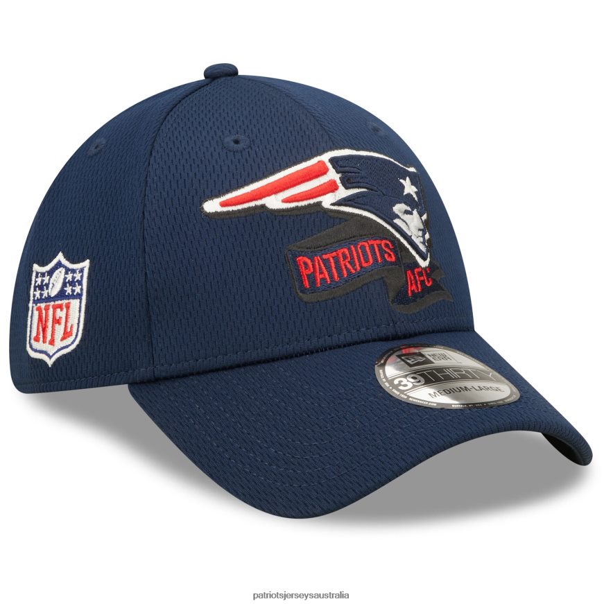 Men New Era Navy 2022 Sideline 39THIRTY Coaches Flex Hat ZZ06V2284 Patriots Jersey Accessories