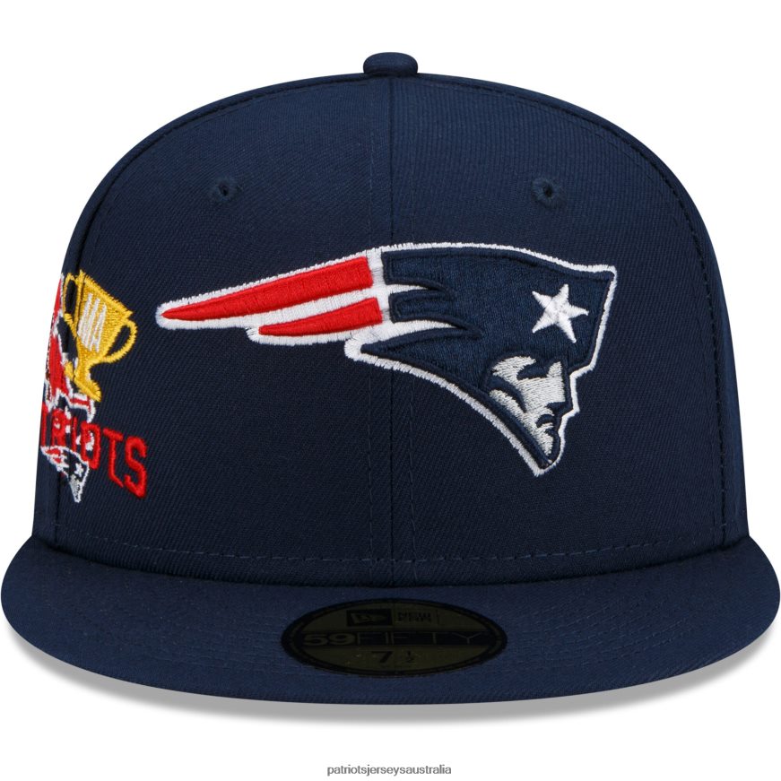 Men New Era Navy City Cluster 59FIFTY Fitted Hat ZZ06V2267 Patriots Jersey Accessories