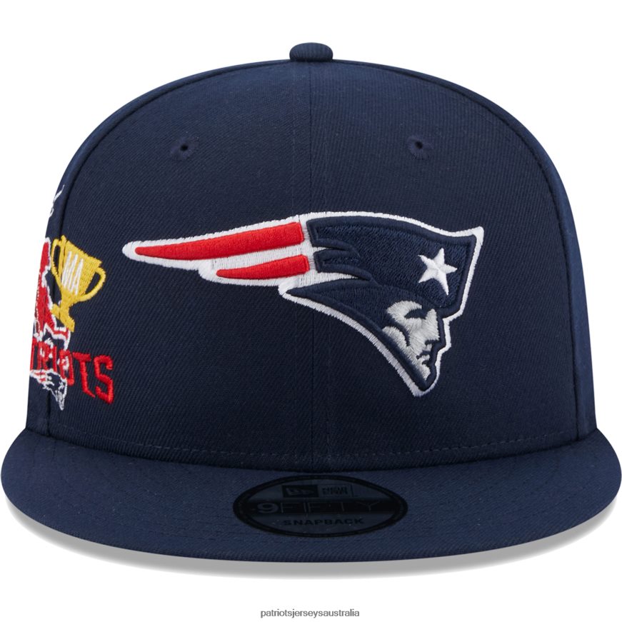 Men New Era Navy Icon 9FIFTY Snapback Hat ZZ06V2313 Patriots Jersey Accessories