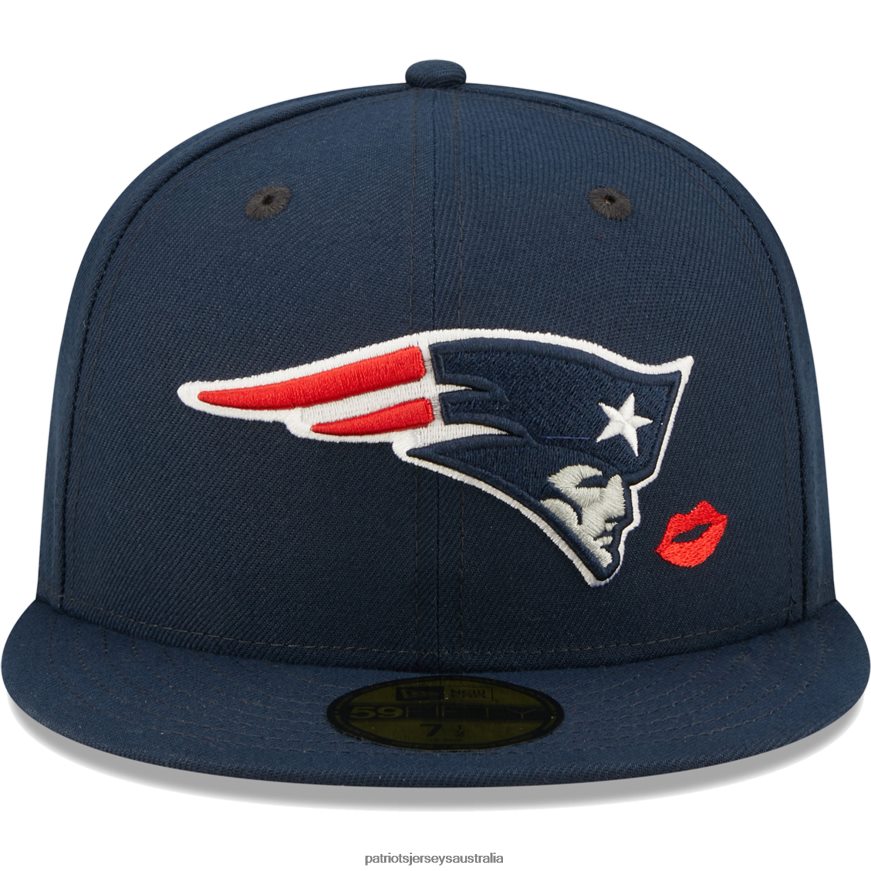 Men New Era Navy Lips 59FIFTY Fitted Hat ZZ06V2354 Patriots Jersey Accessories