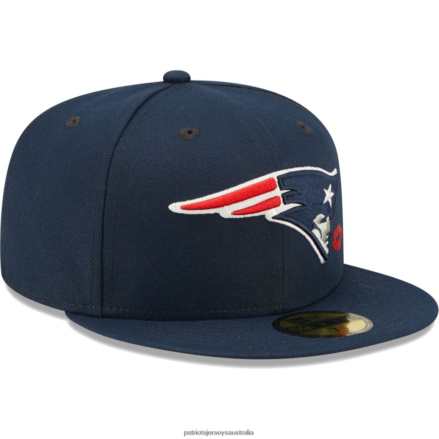 Men New Era Navy Lips 59FIFTY Fitted Hat ZZ06V2354 Patriots Jersey Accessories
