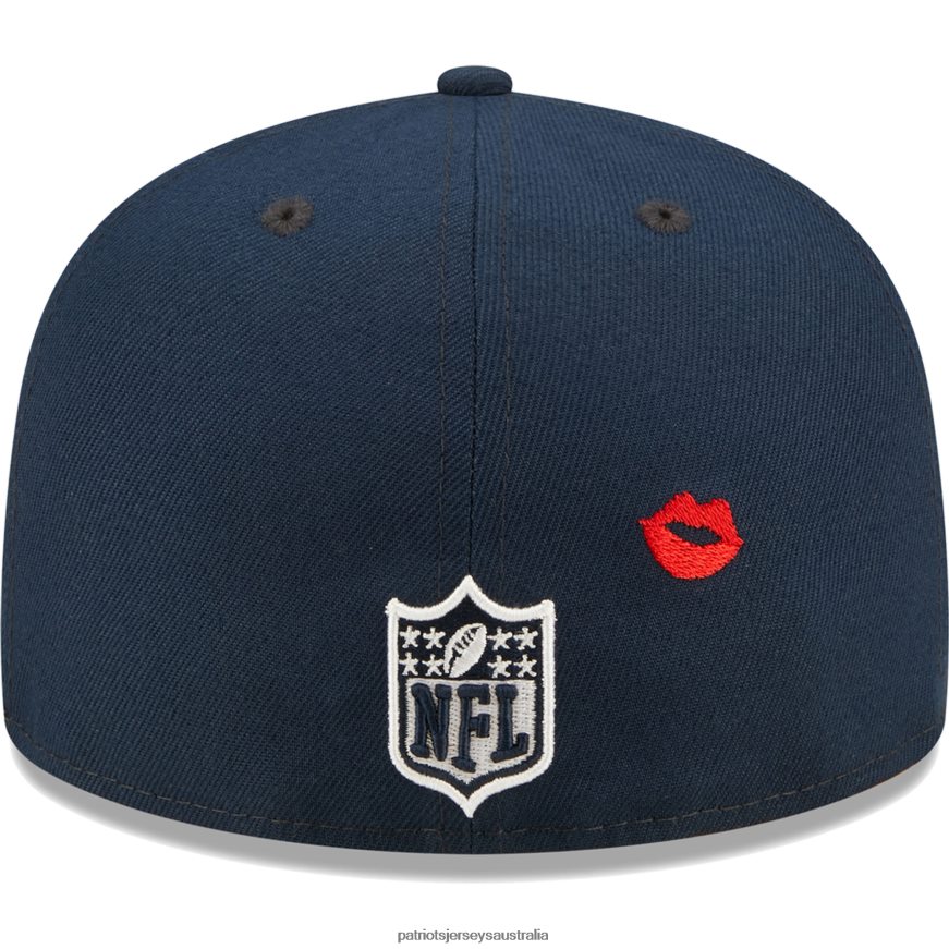 Men New Era Navy Lips 59FIFTY Fitted Hat ZZ06V2354 Patriots Jersey Accessories