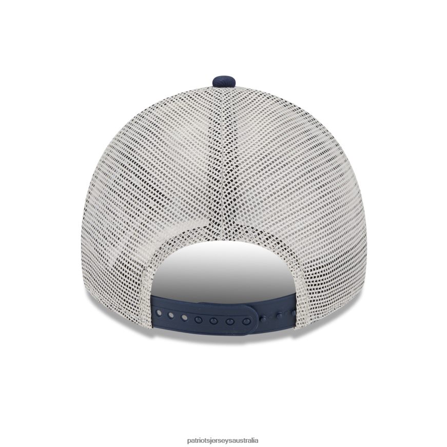 Men New Era Navy/Natural Loyal 9TWENTY Trucker Snapback Hat ZZ06V2369 Patriots Jersey Accessories