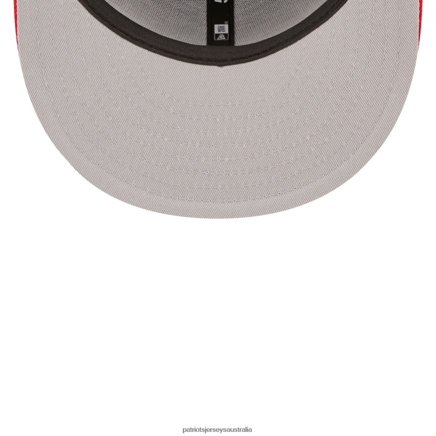 Men New Era Navy/Red Super Bowl XXXVI Letterman 59FIFTY Fitted Hat ZZ06V2213 Patriots Jersey Accessories