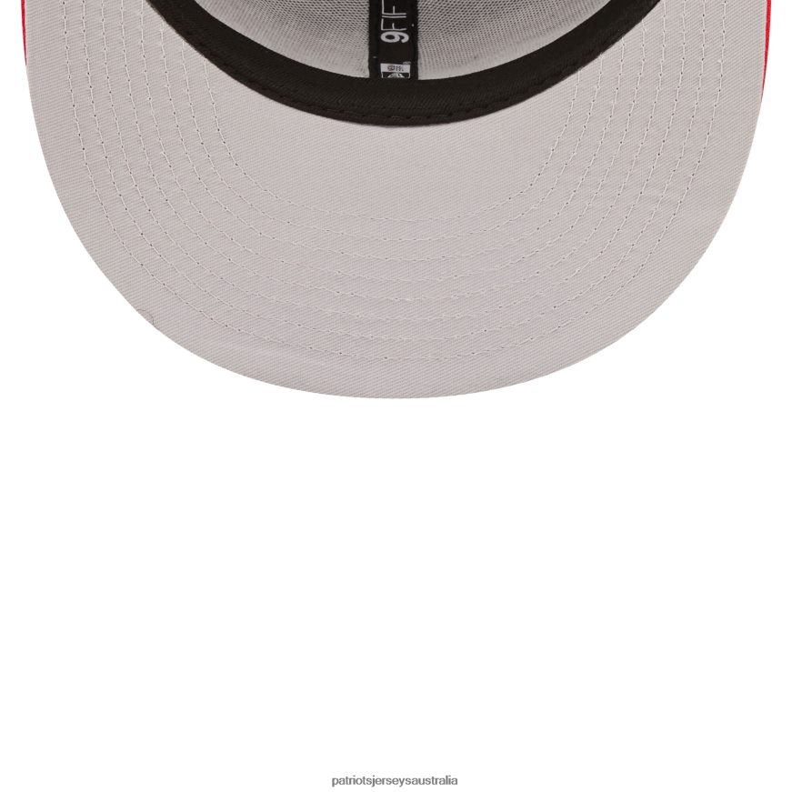 Men New Era Navy/Red Team Script 9FIFTY Snapback Hat ZZ06V2362 Patriots Jersey Accessories