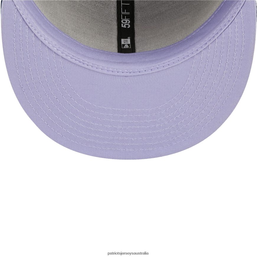 Men New Era Navy Super Bowl XXXVI Purple Pop Sweat 59FIFTY Fitted Hat ZZ06V2378 Patriots Jersey Accessories