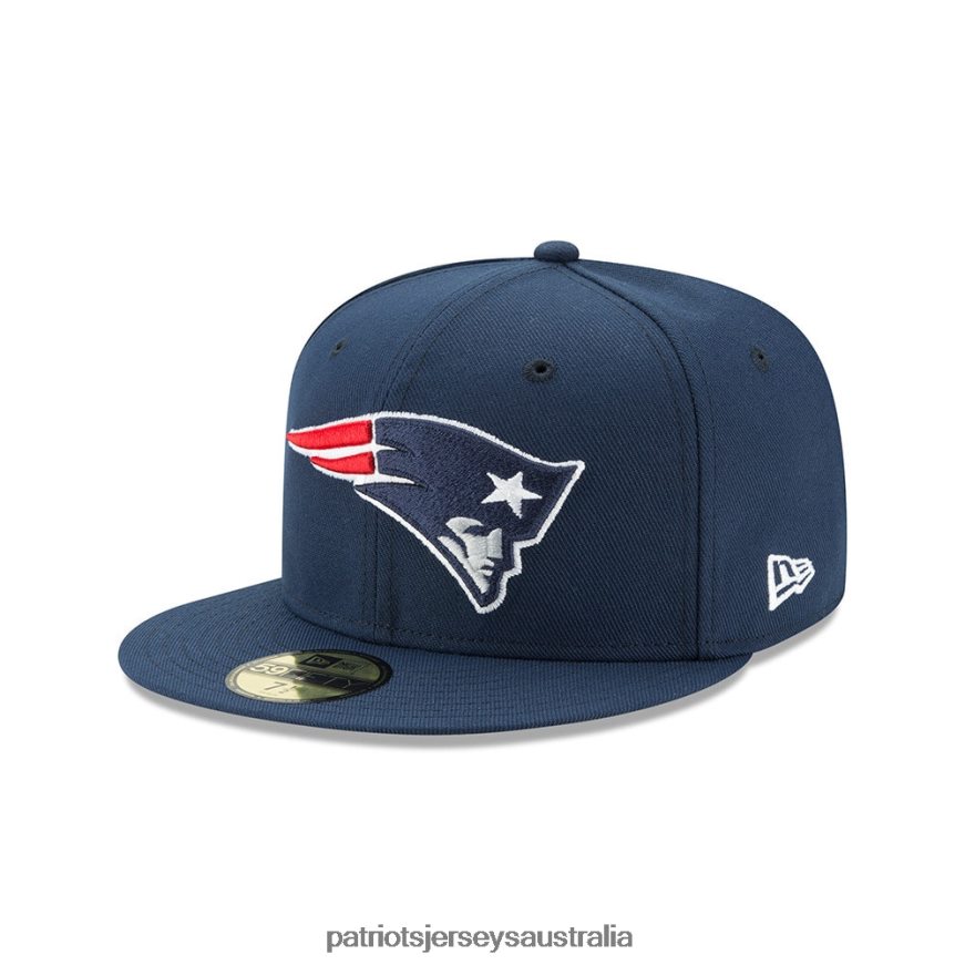 Men New Era Navy Team Logo Omaha 59FIFTY Fitted Hat ZZ06V2174 Patriots Jersey Accessories