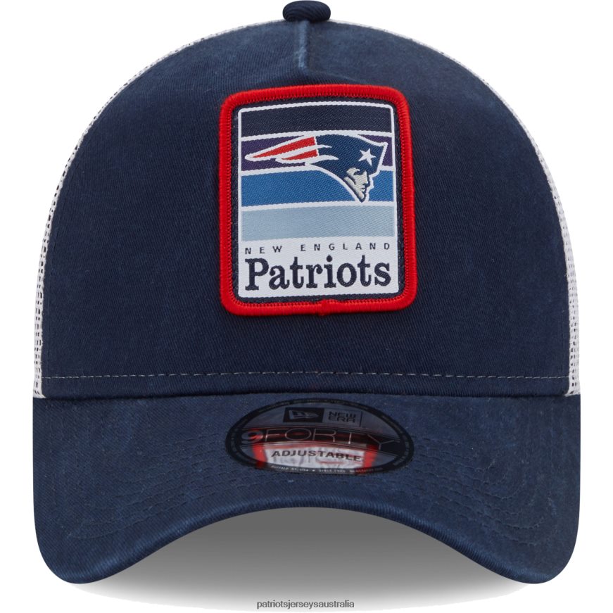 Men New Era Navy/White Gradient Trucker 9FORTY Snapback Hat ZZ06V2246 Patriots Jersey Accessories