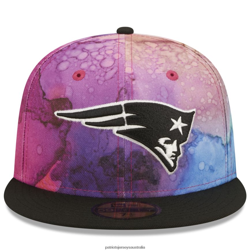 Men New Era Pink/Black 2022 NFL Crucial Catch 59FIFTY Fitted Hat ZZ06V2184 Patriots Jersey Accessories