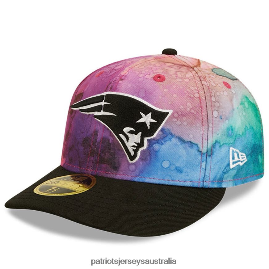 Men New Era Pink/Black 2022 NFL Crucial Catch Low Profile 59FIFTY Fitted Hat ZZ06V2383 Patriots Jersey Accessories