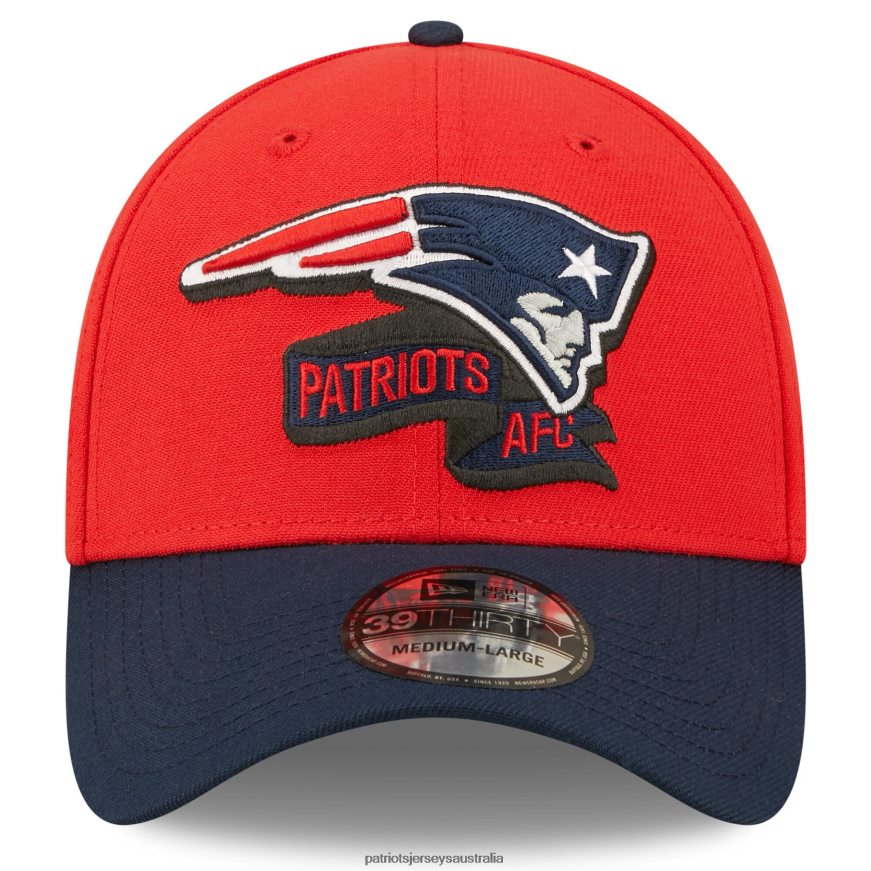 Men New Era Red/Navy 2022 Sideline 39THIRTY Flex Hat ZZ06V2392 Patriots Jersey Accessories