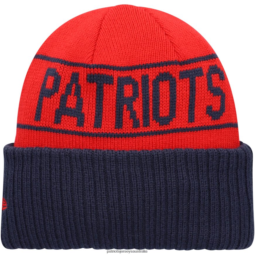 Men New Era Red/Navy Reversible Cuffed Knit Hat ZZ06V2440 Patriots Jersey Accessories