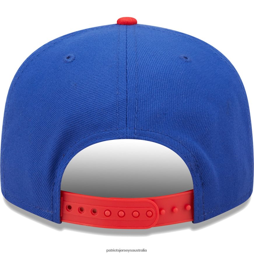 Men New Era Royal/Red Team Script 9FIFTY Snapback Hat ZZ06V2208 Patriots Jersey Accessories
