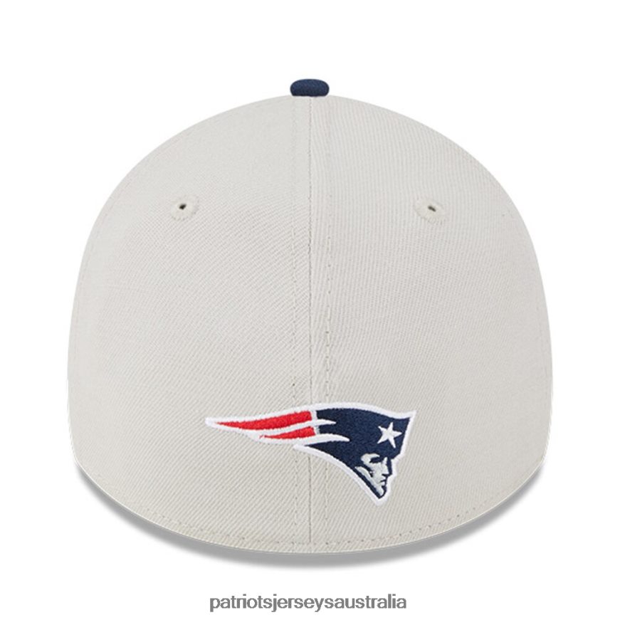 Men New Era Stone/Navy 2023 NFL Draft 39THIRTY Flex Hat ZZ06V2144 Patriots Jersey Accessories