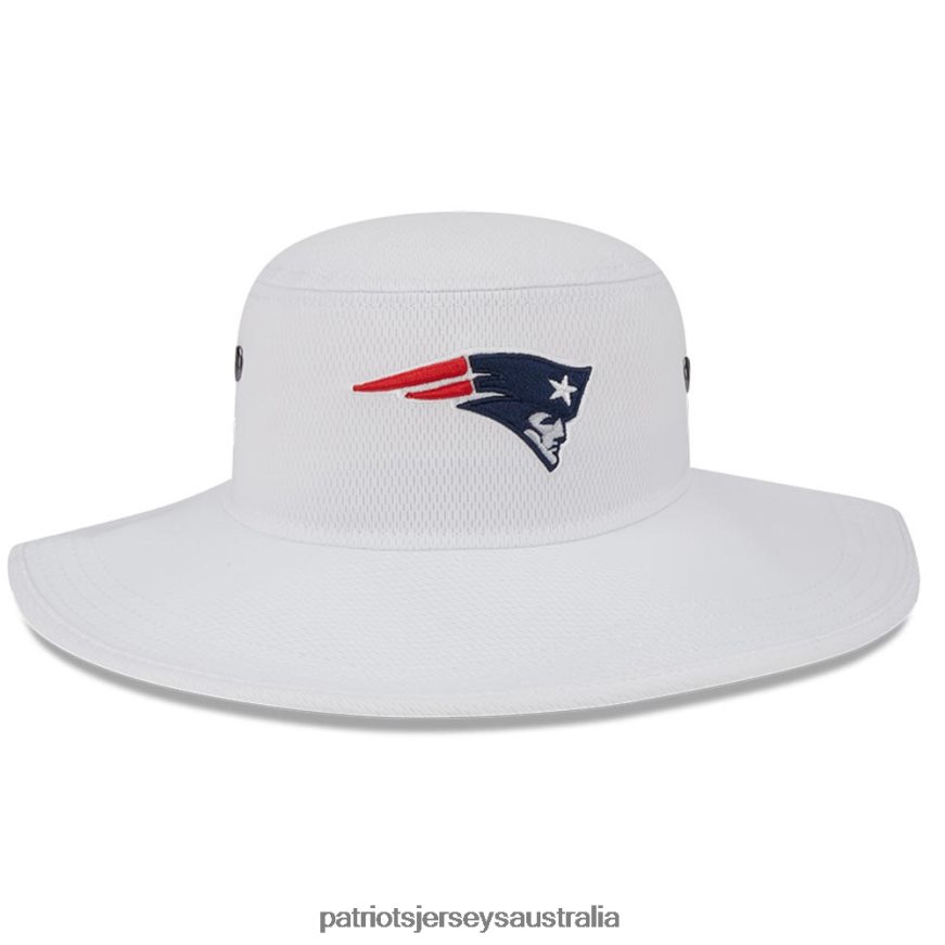 Men New Era White 2023 NFL Training Camp Panama Bucket Hat ZZ06V2163 Patriots Jersey Accessories