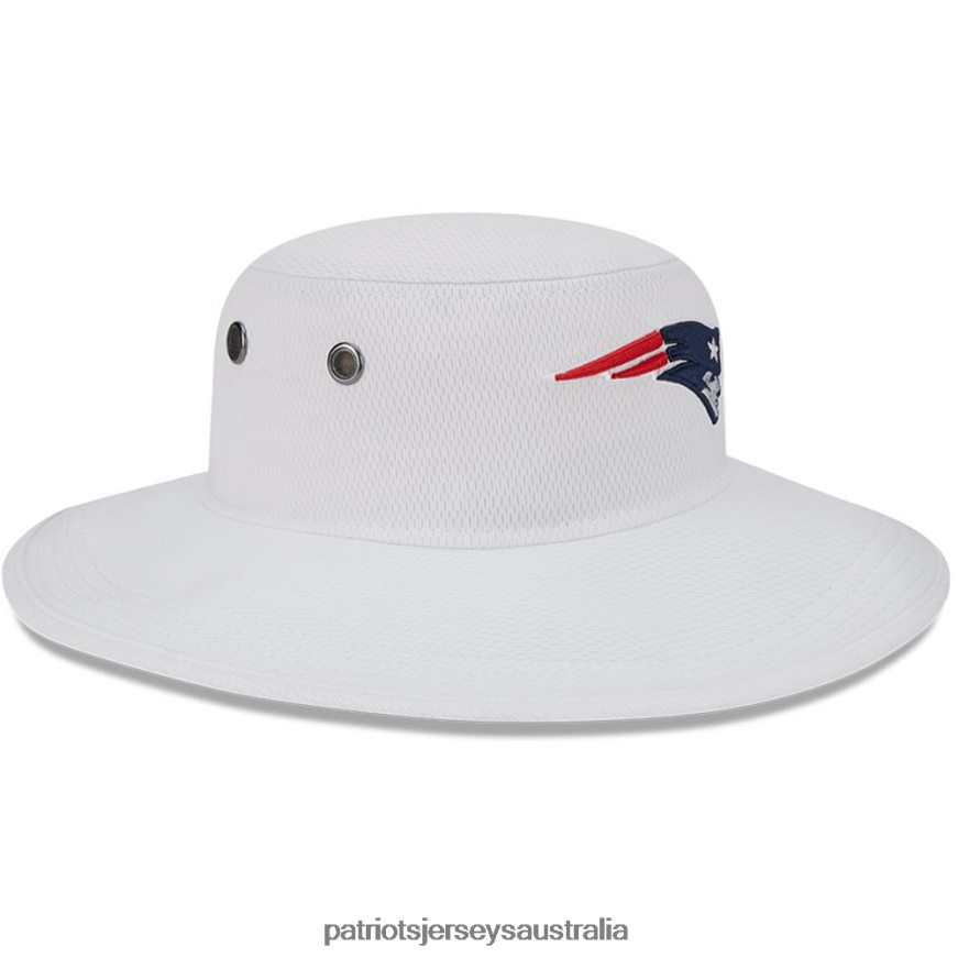 Men New Era White 2023 NFL Training Camp Panama Bucket Hat ZZ06V2163 Patriots Jersey Accessories