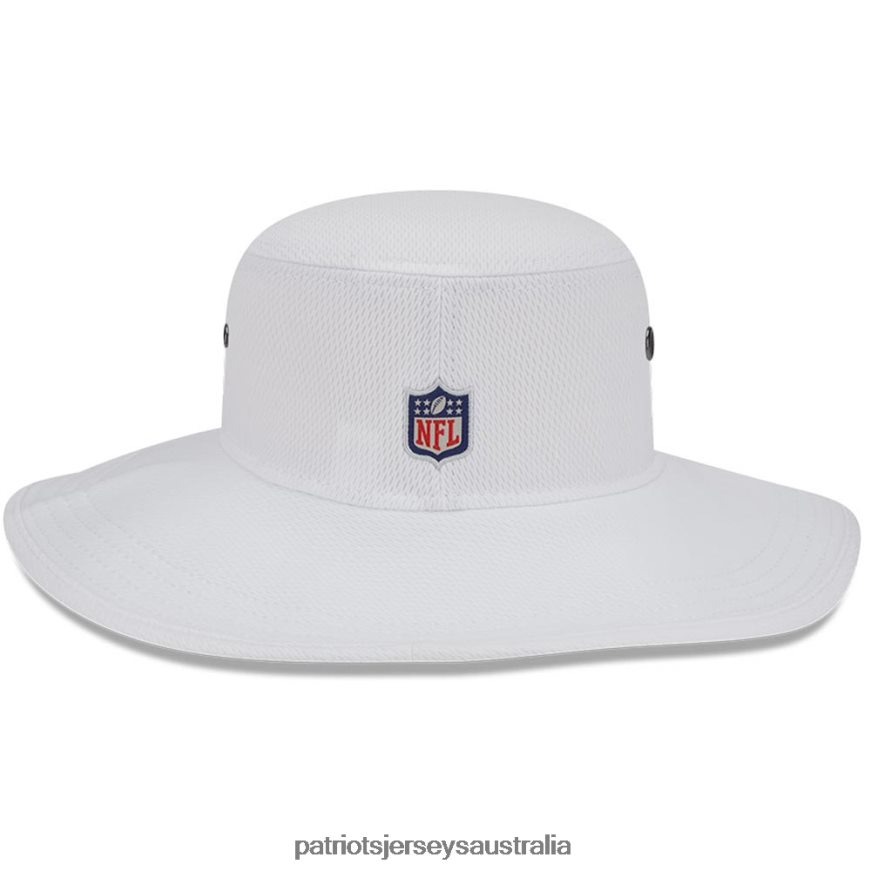 Men New Era White 2023 NFL Training Camp Panama Bucket Hat ZZ06V2163 Patriots Jersey Accessories