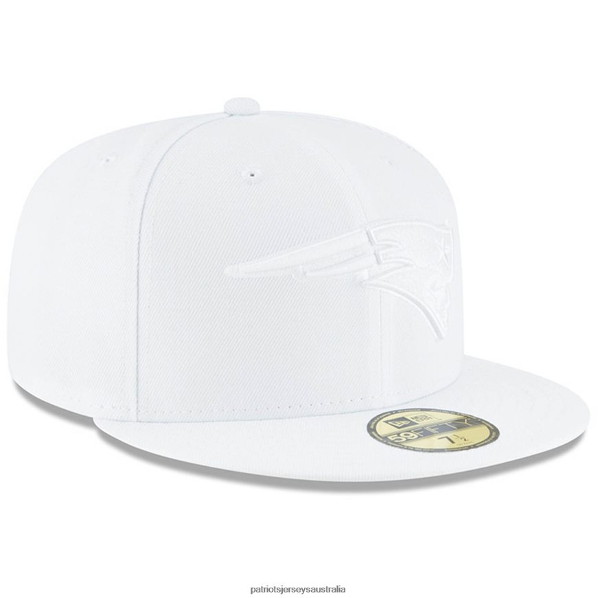 Men New Era White on White 59FIFTY Fitted Hat ZZ06V2315 Patriots Jersey Accessories