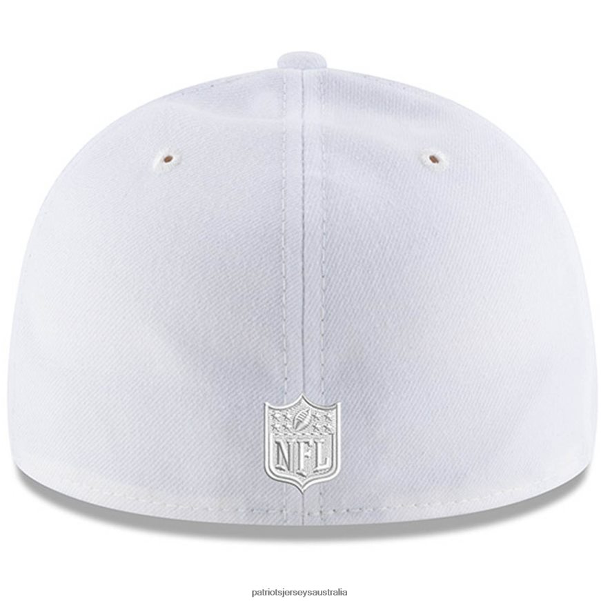 Men New Era White on White Low Profile 59FIFTY Fitted Hat ZZ06V2306 Patriots Jersey Accessories