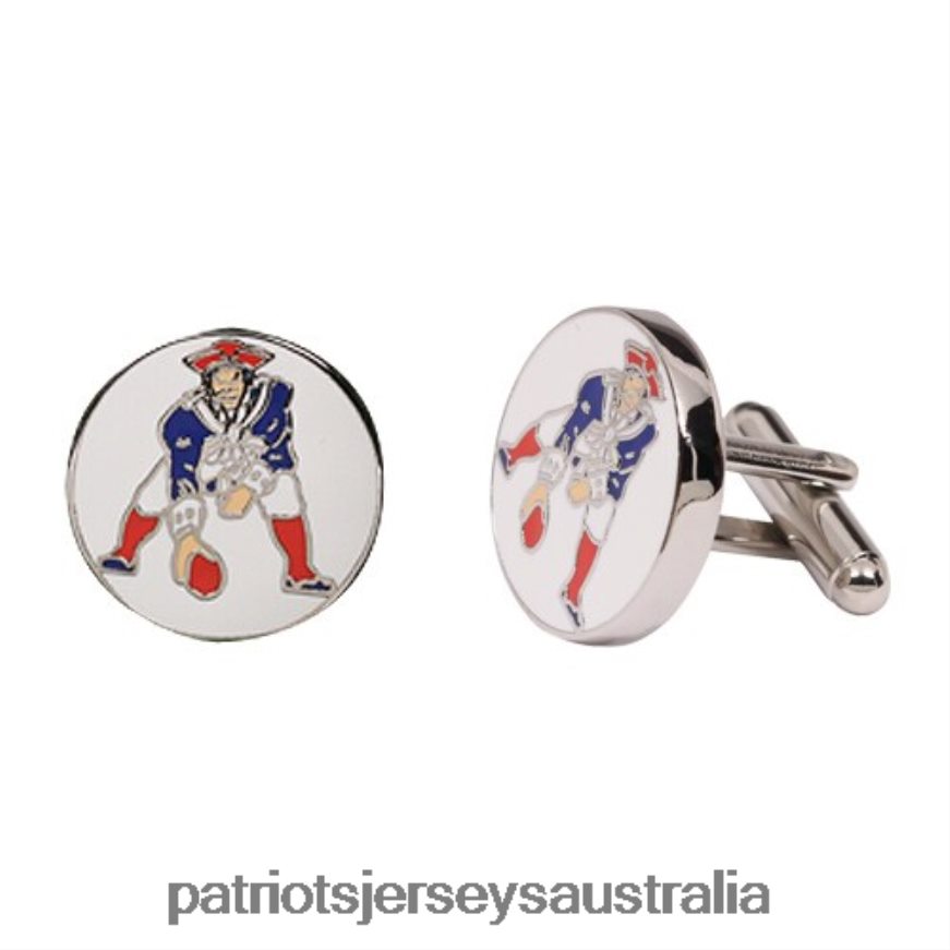 Men Silver-Plated Team Logo Cufflinks ZZ06V249 Patriots Jersey Accessories
