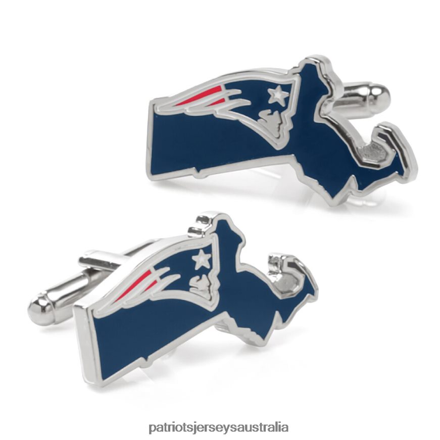 Men Team State Shaped Cufflinks ZZ06V269 Patriots Jersey Accessories