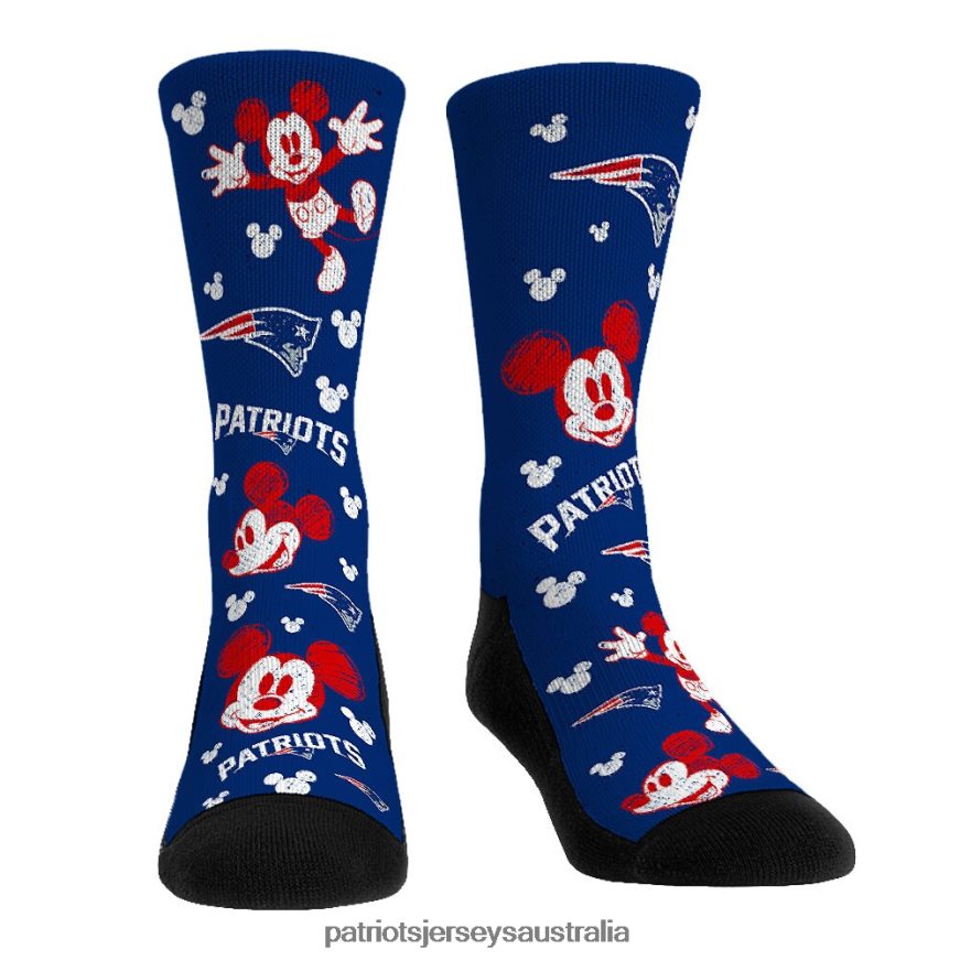 Men Rock Em Socks Disney Three-Pack Crew Socks Set ZZ06V234 Patriots Jersey Accessories