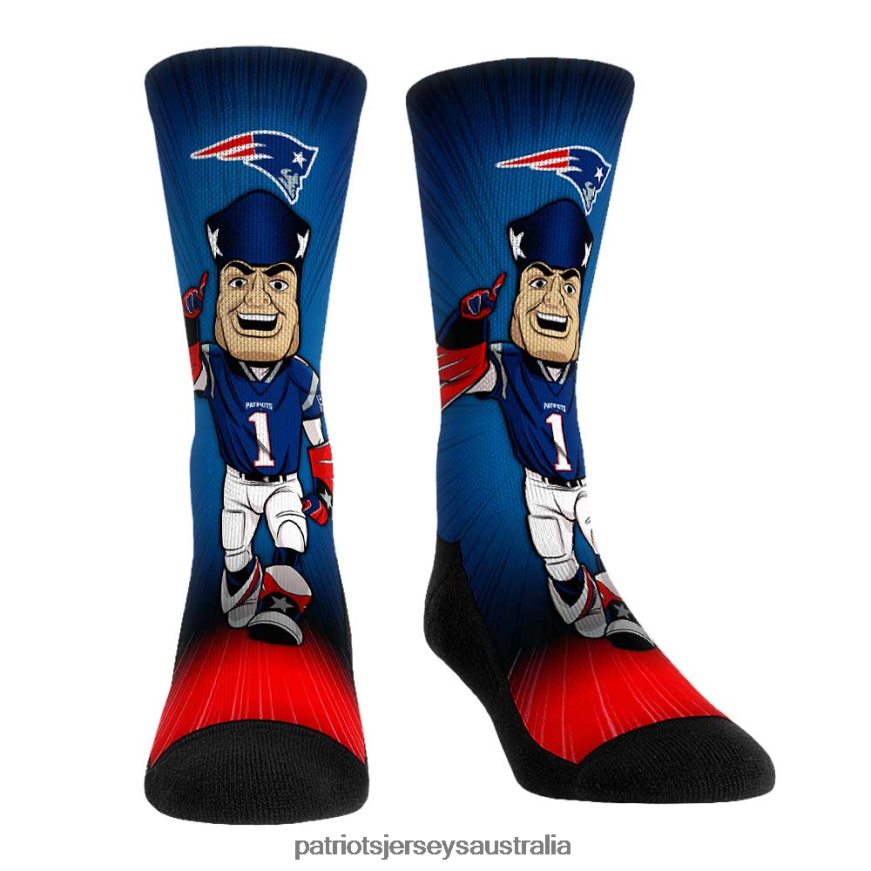 Men Rock Em Socks Mascot Pump Up Crew Socks ZZ06V224 Patriots Jersey Accessories