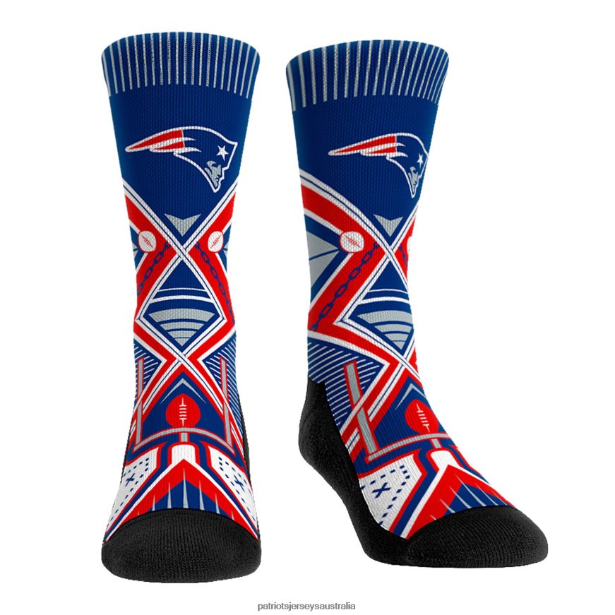 Men Rock Em Socks Move the Chains Crew Socks ZZ06V259 Patriots Jersey Accessories