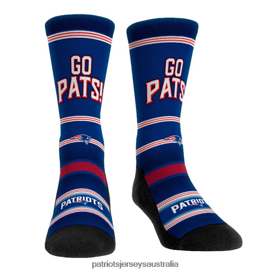 Men Rock Em Socks Team Slogan Crew Socks ZZ06V251 Patriots Jersey Accessories
