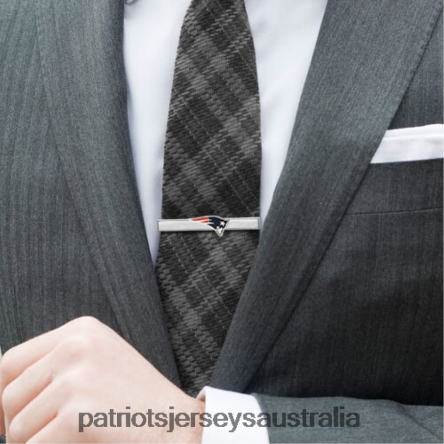 Men Silvertone Team Logo Tie Bar ZZ06V262 Patriots Jersey Accessories