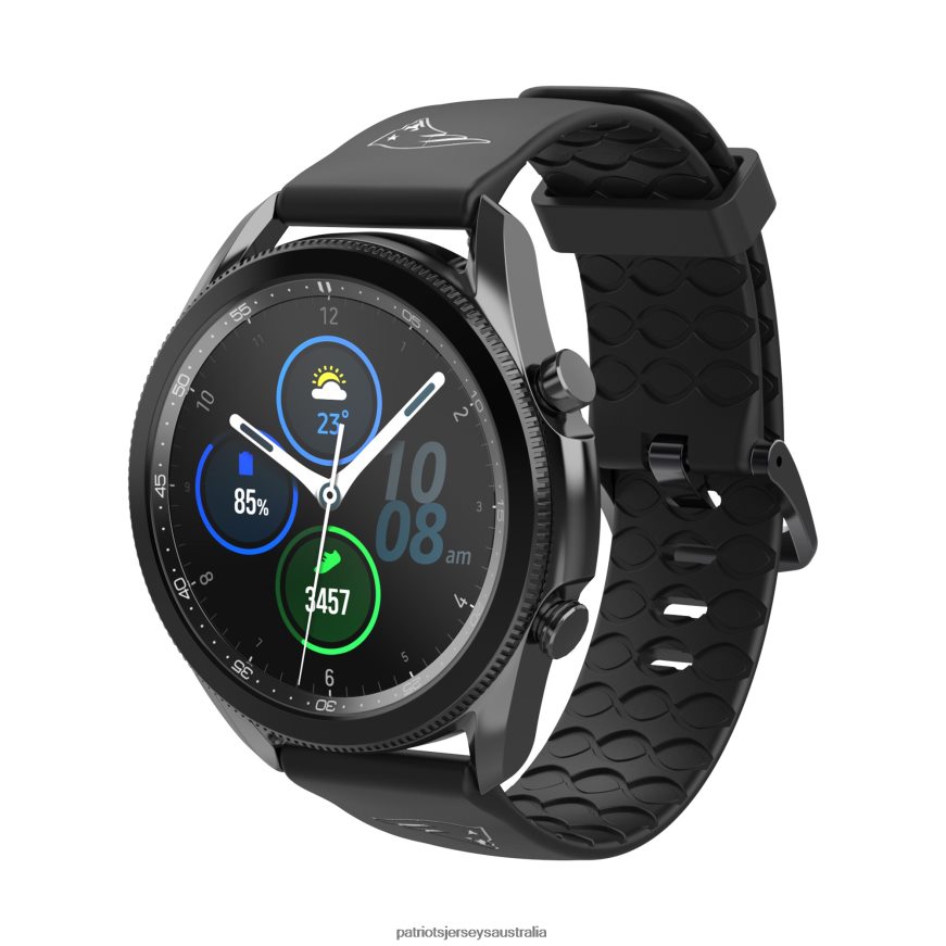 Men Groove Life Black Samsung 22mm Short Watch Band ZZ06V283 Patriots Jersey Accessories