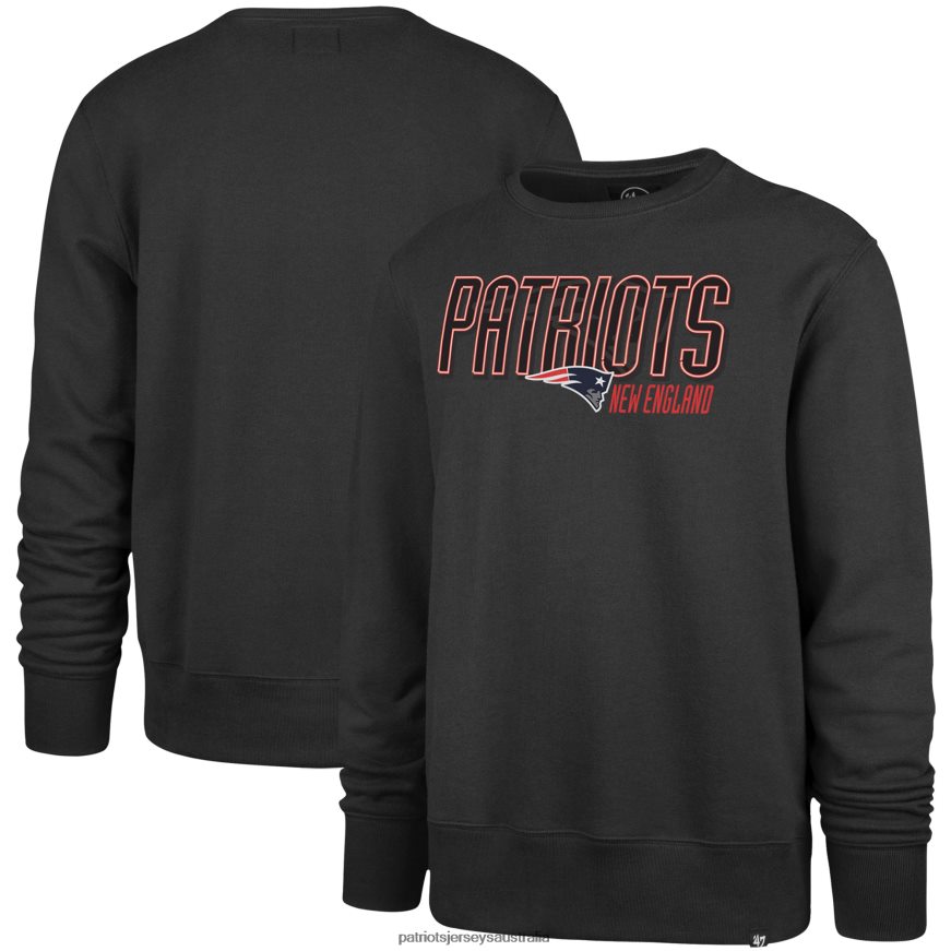 Men 47 Charcoal Locked In Headline Pullover Sweatshirt ZZ06V2558 Patriots Jersey Clothing