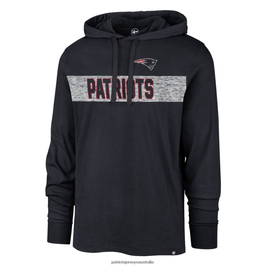 Men 47 Navy Field Franklin Hooded Long Sleeve T-Shirt ZZ06V2720 Patriots Jersey Clothing