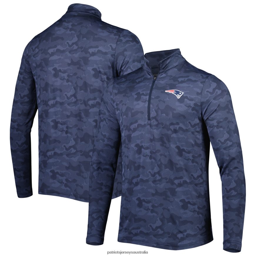 Men Antigua Navy Brigade Quarter-Zip Sweatshirt ZZ06V2606 Patriots Jersey Clothing