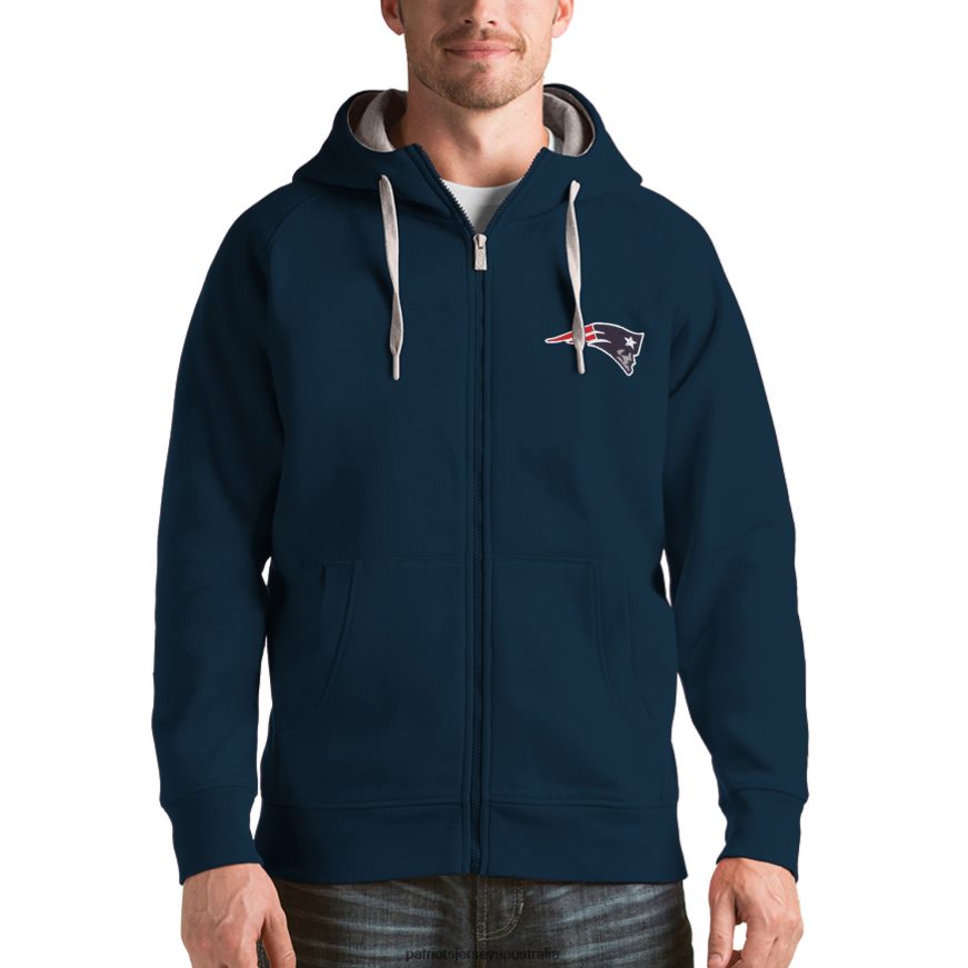 Men Antigua Navy Victory Full-Zip Hoodie ZZ06V2505 Patriots Jersey Clothing