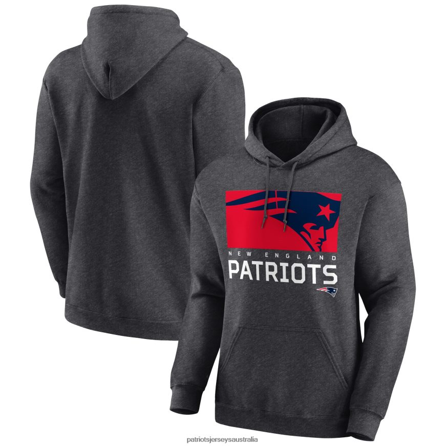 Men Charcoal Breakneck Blitz Pullover Hoodie ZZ06V2476 Patriots Jersey Clothing