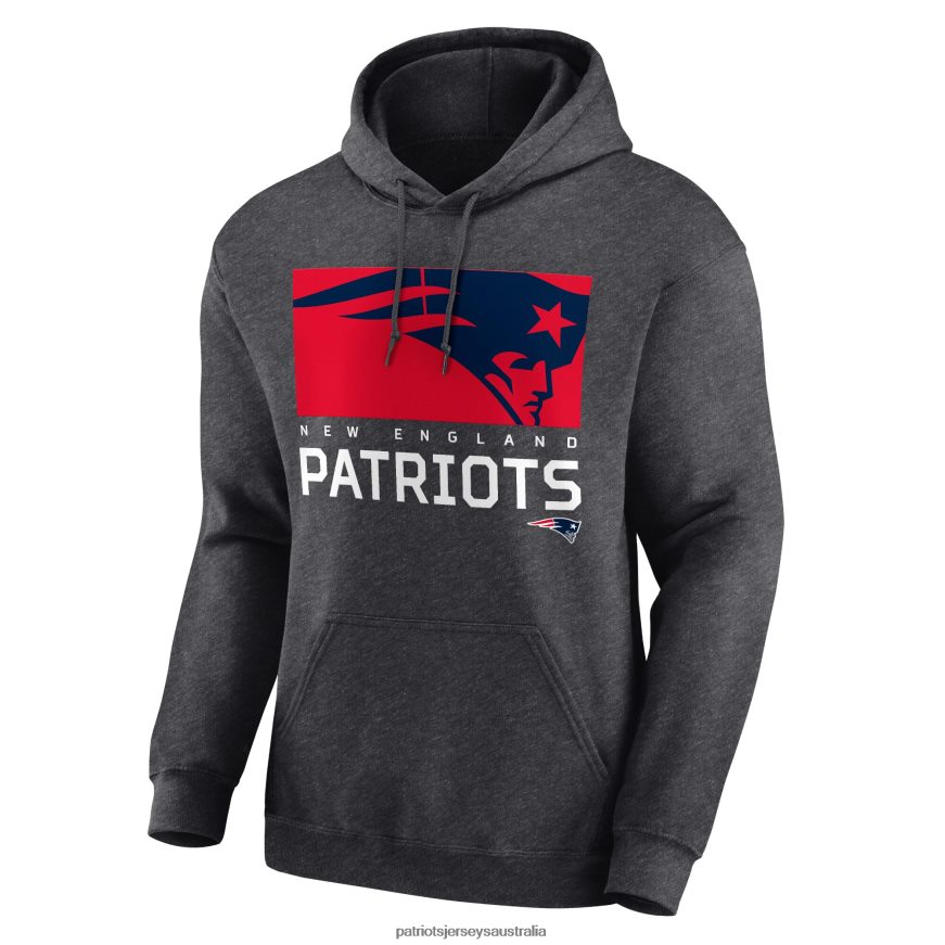 Men Charcoal Breakneck Blitz Pullover Hoodie ZZ06V2476 Patriots Jersey Clothing