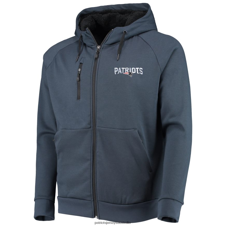 Men Dunbrooke Navy Shag Tri-Blend Full-Zip Raglan Hoodie ZZ06V2569 Patriots Jersey Clothing
