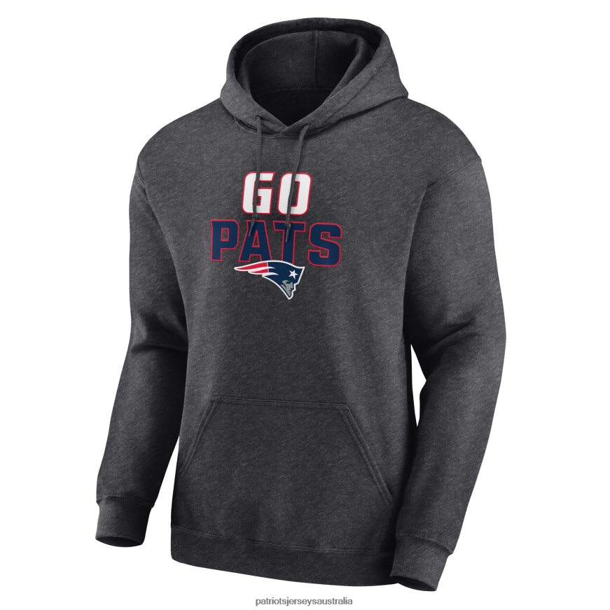 Men Fanatics Branded Charcoal Victory Earned Pullover Hoodie ZZ06V2590 Patriots Jersey Clothing